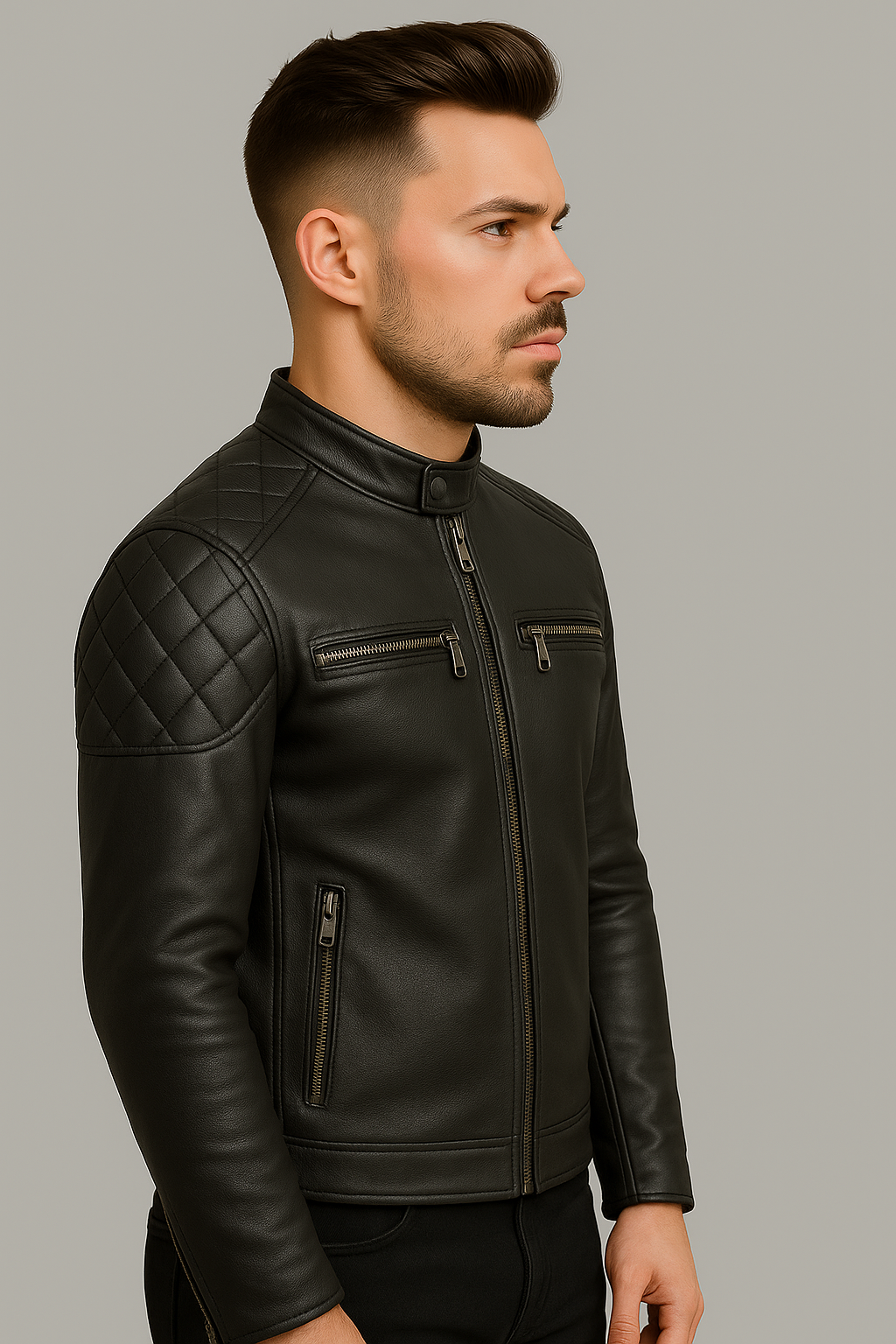 PR-212 Bulletline Man's Motorcycle leather jacket