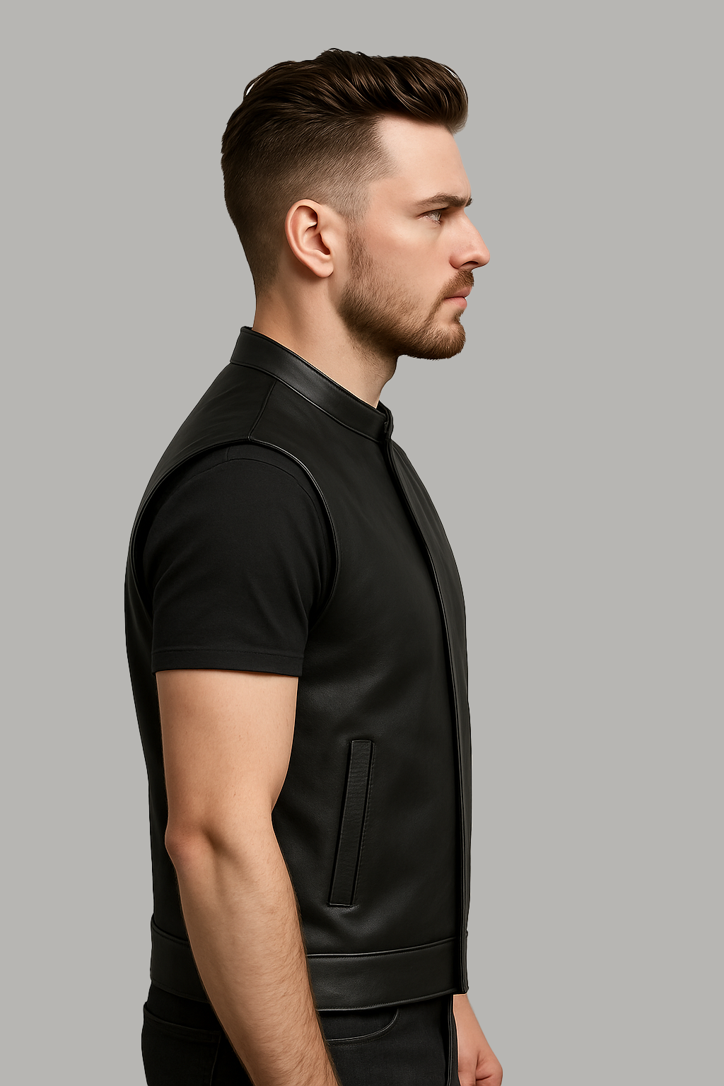 Darkhaven Man's Moto Club Leather Vest