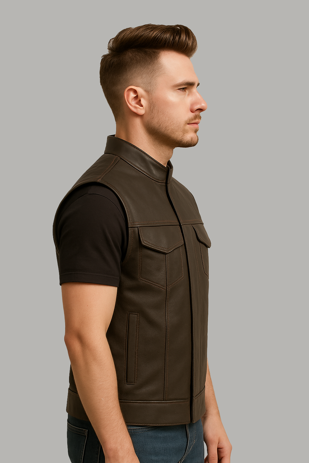Duskrunner - Men's Motorcycle Leather Vest