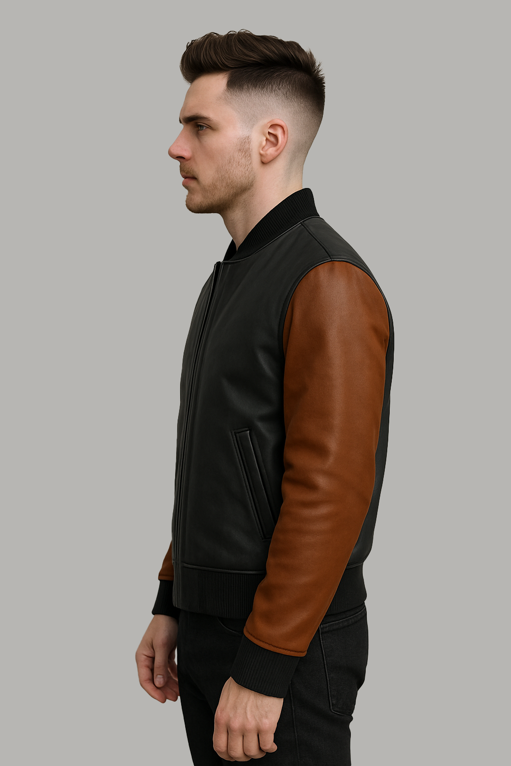 PR-238 Coalheart Classic Man's Moto Leather Jacket