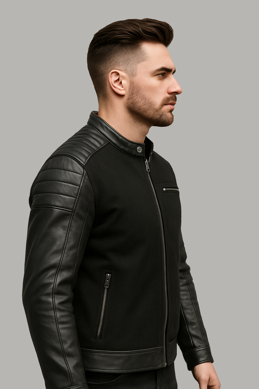 Pr-208 Blackout Prime Man's Motorcycle Leather jacket