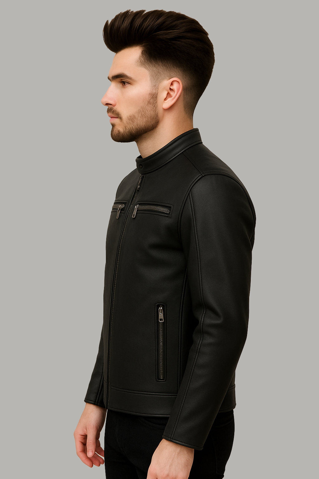 PR-220 Vanguard Moto Man's Motorcycle Leather Jacket