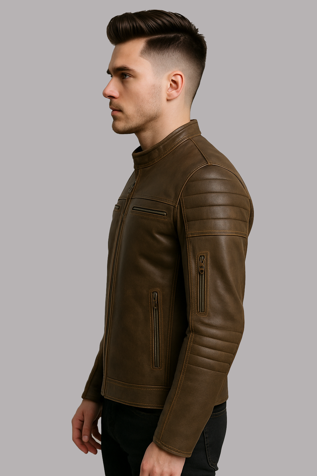 PR-213 Steelcore Man's Motorcycle leather jacket