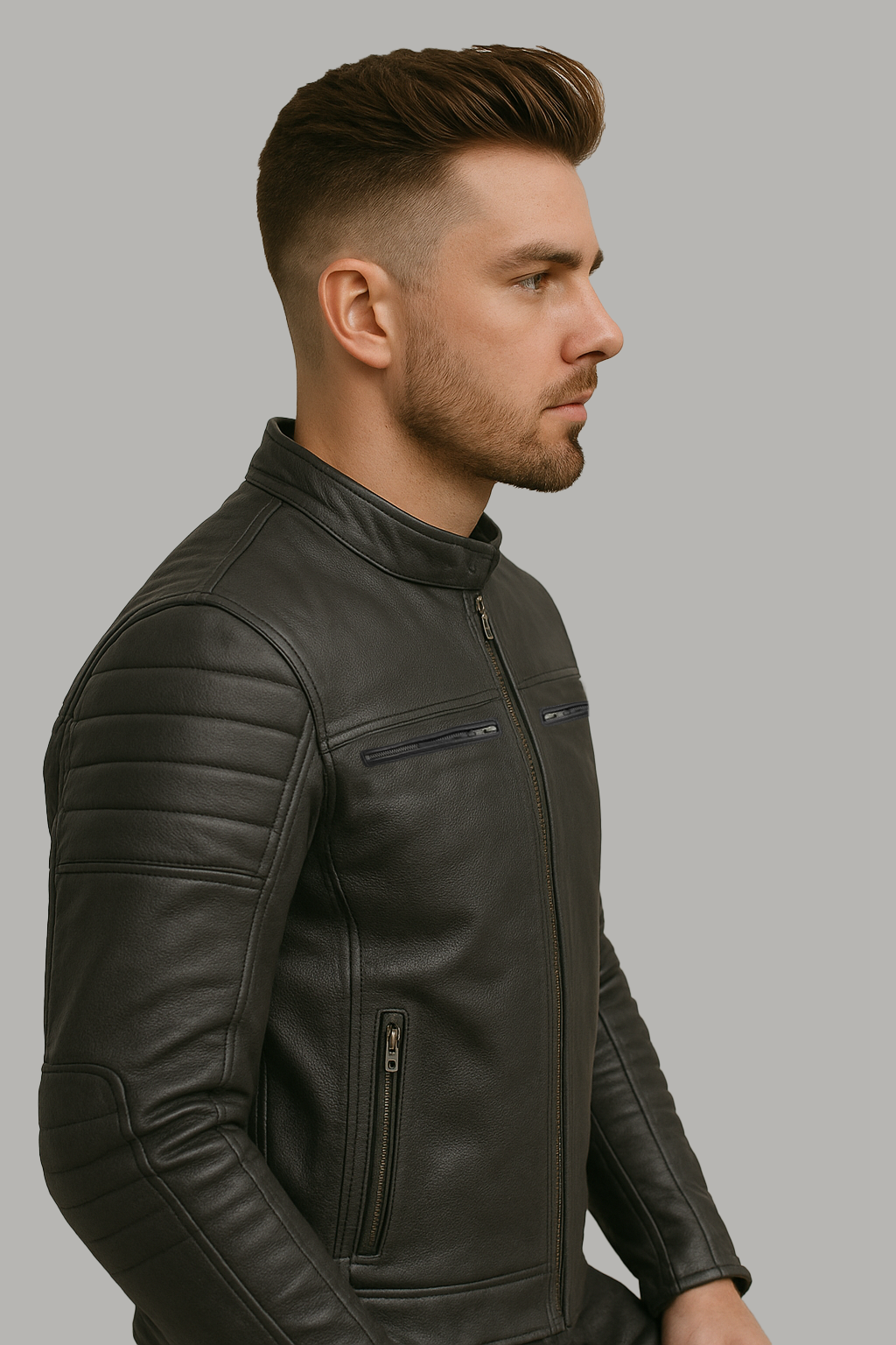 PR-213 Steelcore Man's Motorcycle leather jacket