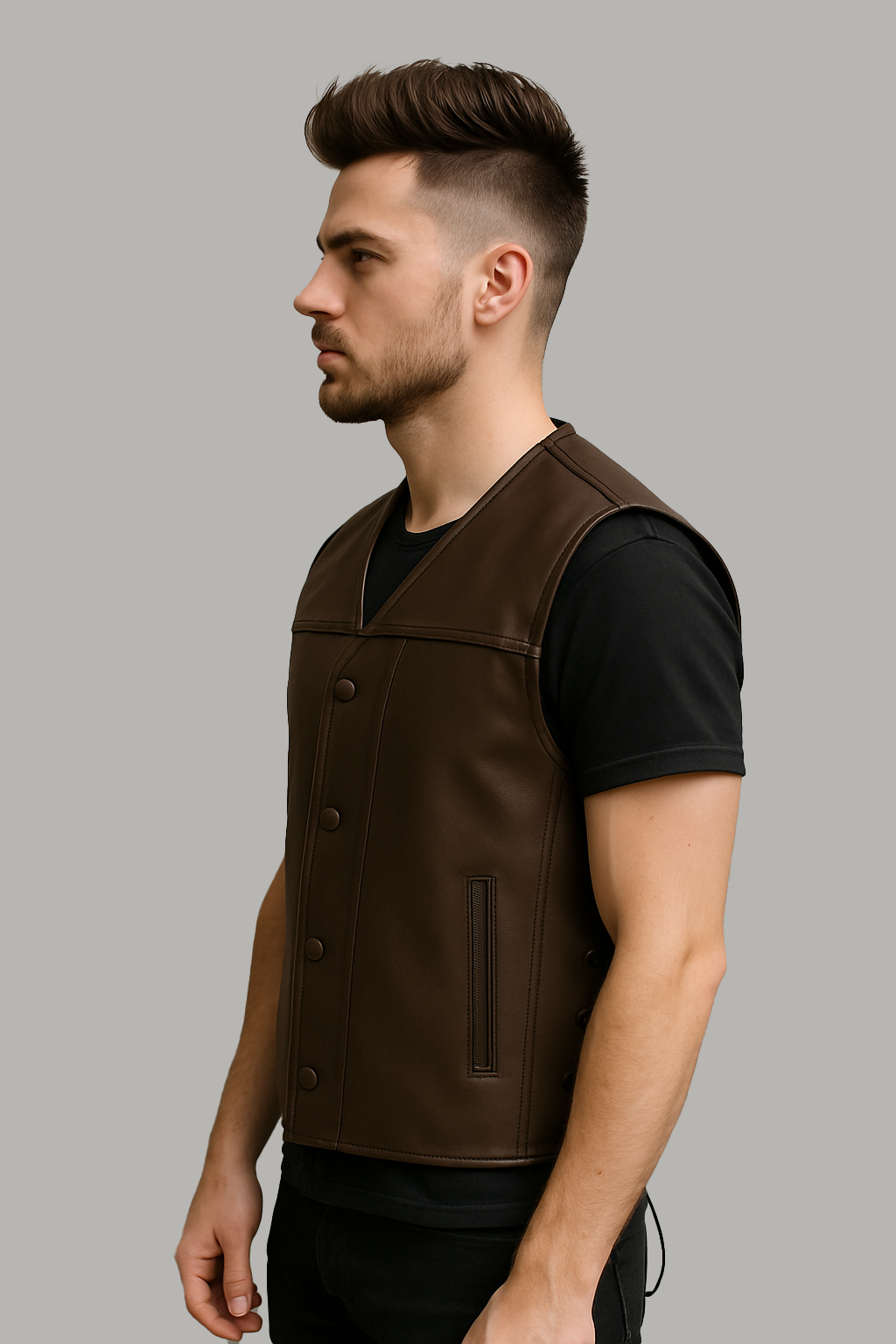 Raventhorn - Men's Motorcycle Western Style Leather Vest