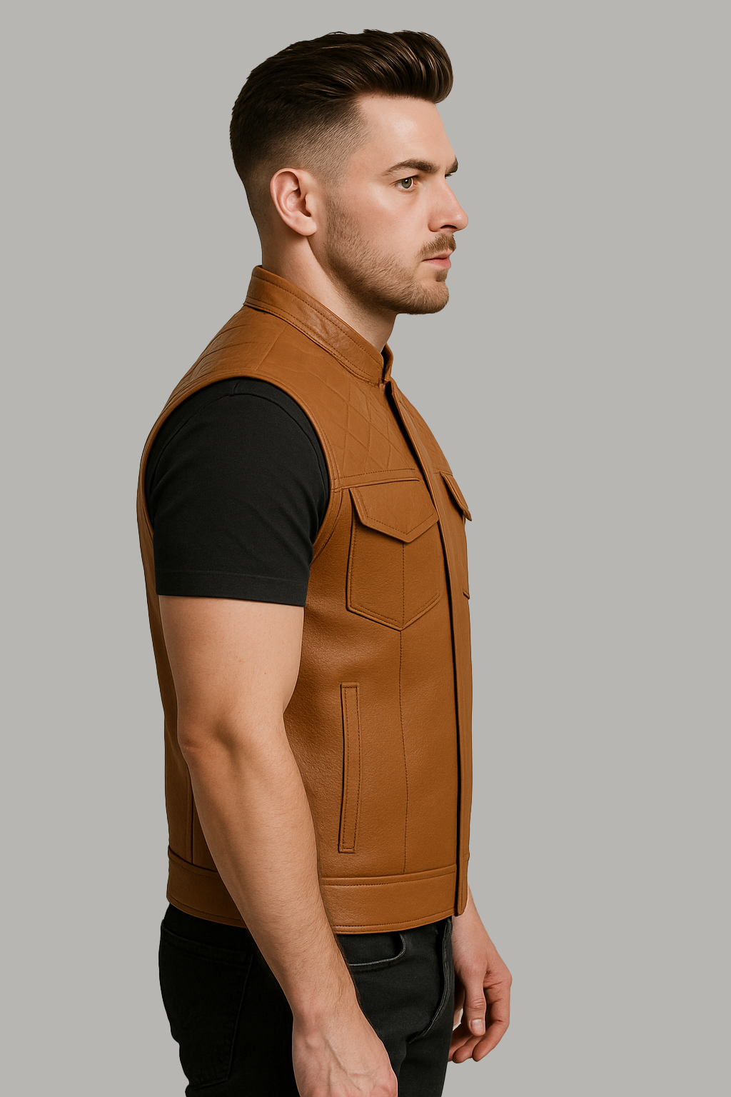 Rustwood Rider - Men's Club Style Leather Vest