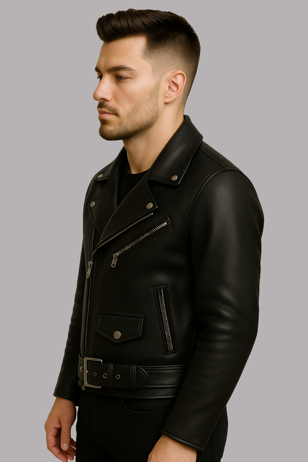 PR-211 Bronco Blaze Man's Motorcycle Leather Jacket