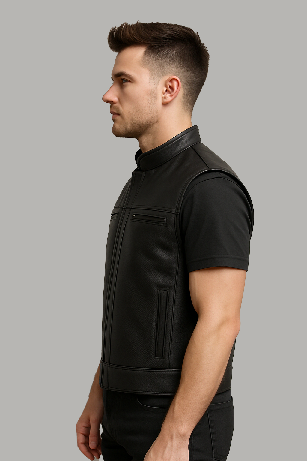 Venom – Men’s Motorcycle Leather Vest