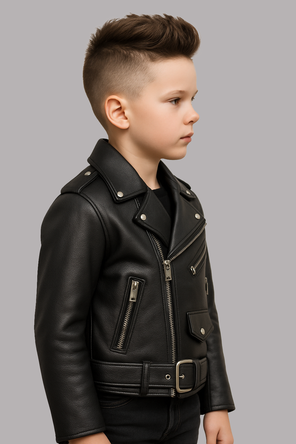 PR-338 Mini Little Rebel Rider – Kid’s Leather Motorcycle Jacket
