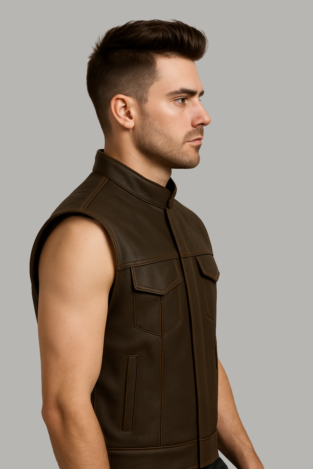 Duskrunner - Men's Motorcycle Leather Vest