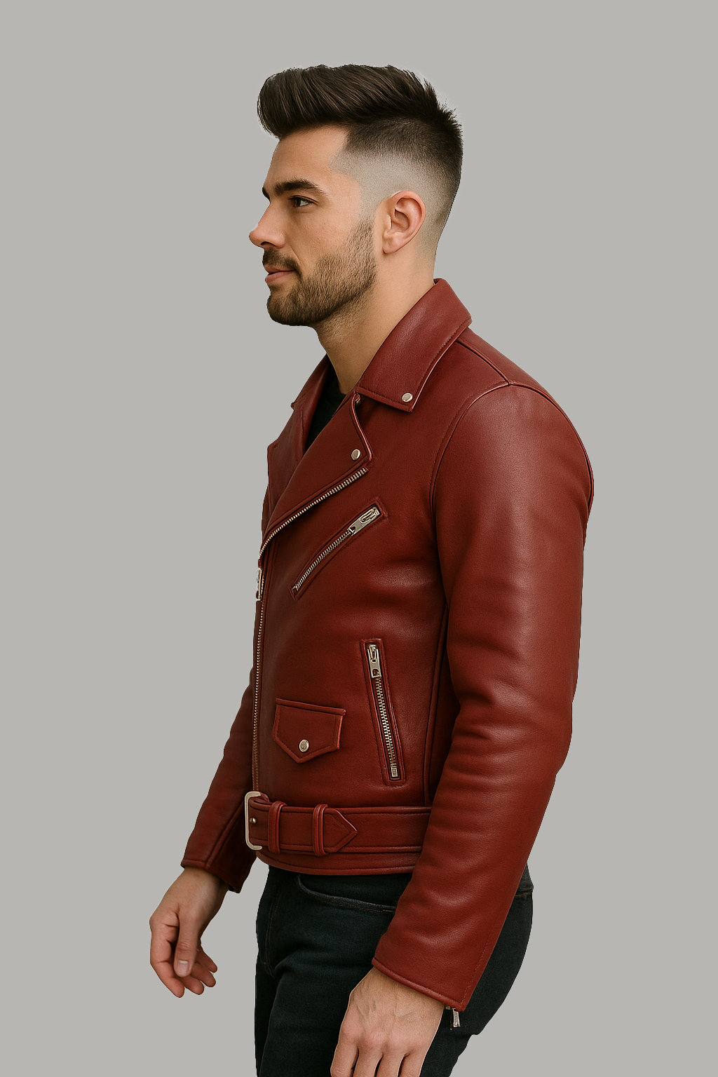 PR-211 Bronco Blaze Man's Motorcycle Leather Jacket