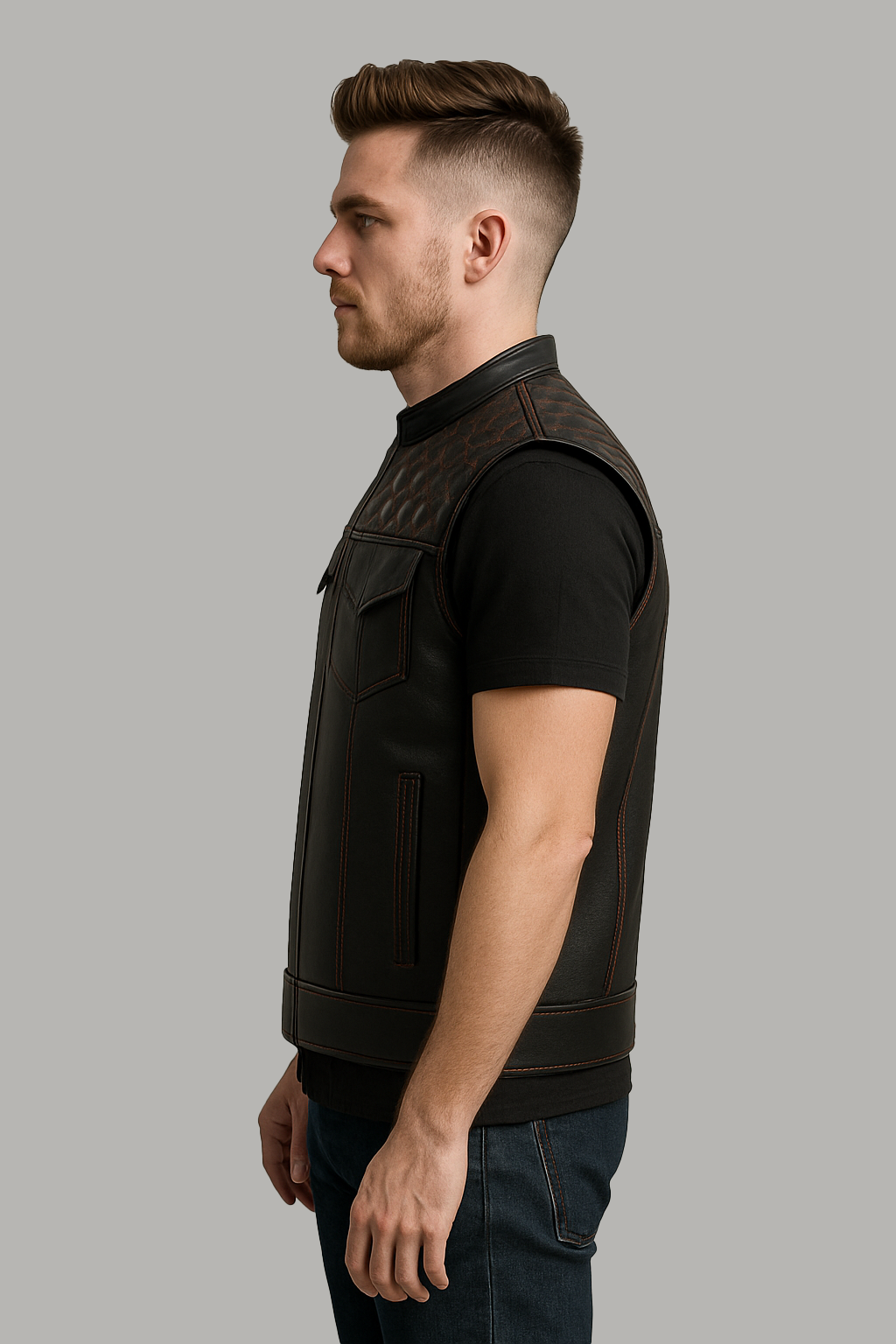 Viper - Men's Club Style Leather Vest