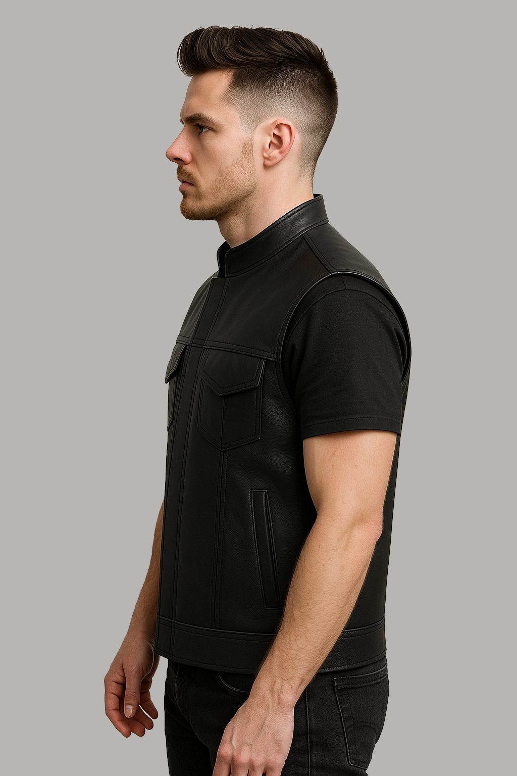 Duskrunner - Men's Motorcycle Leather Vest