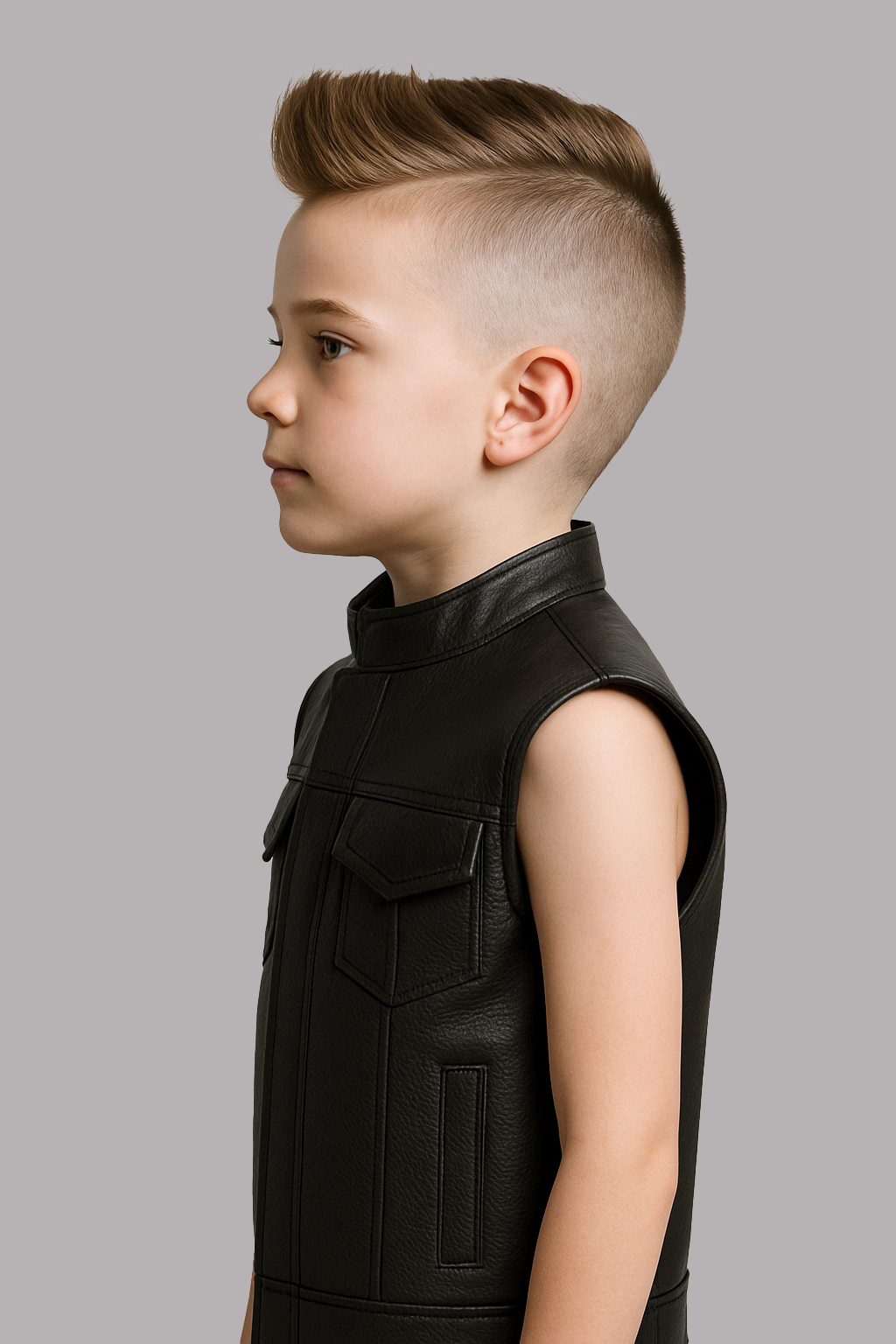 Tiny Trooper – Kid’s Leather Motorcycle Vest