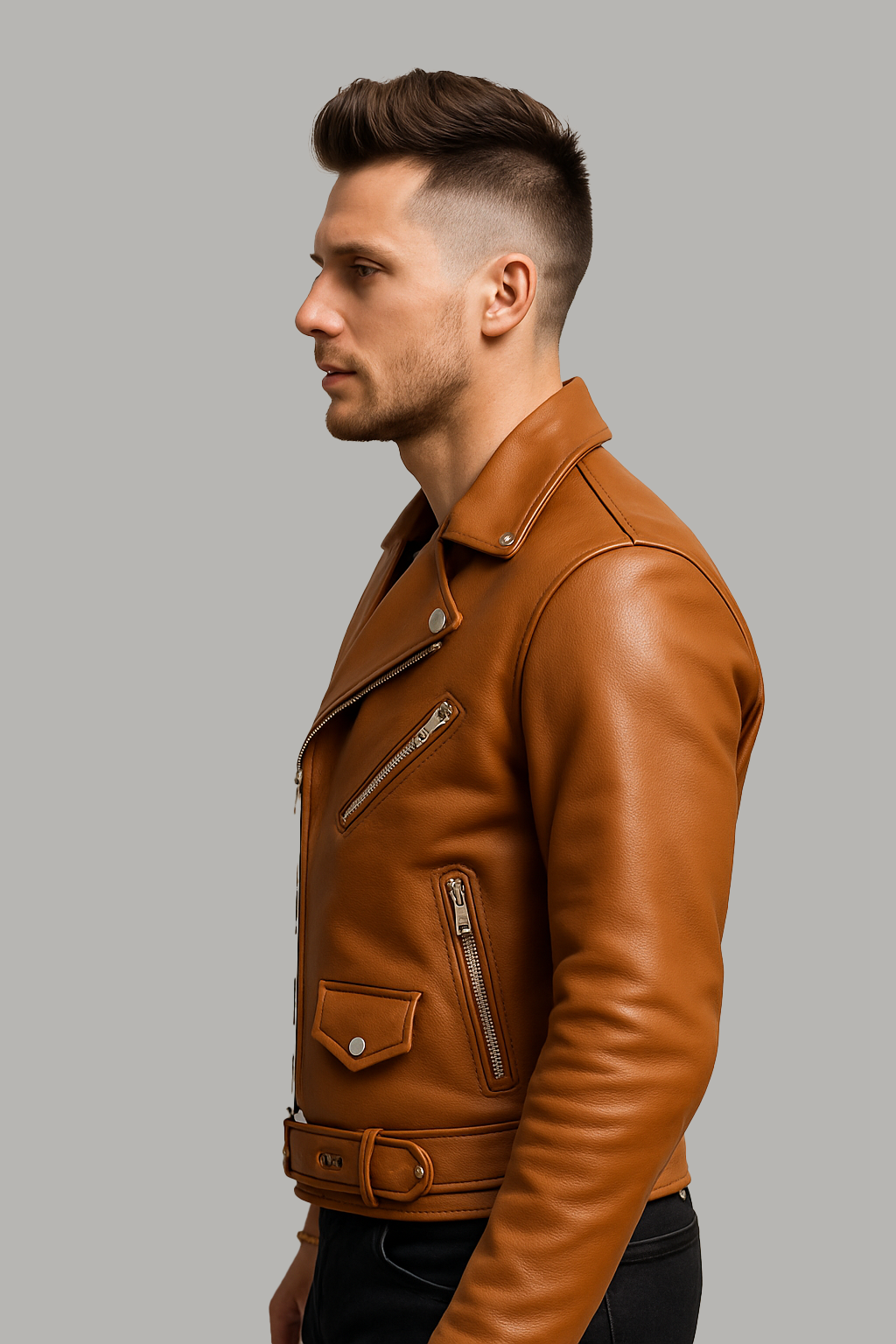PR-211 Bronco Blaze Man's Motorcycle Leather Jacket