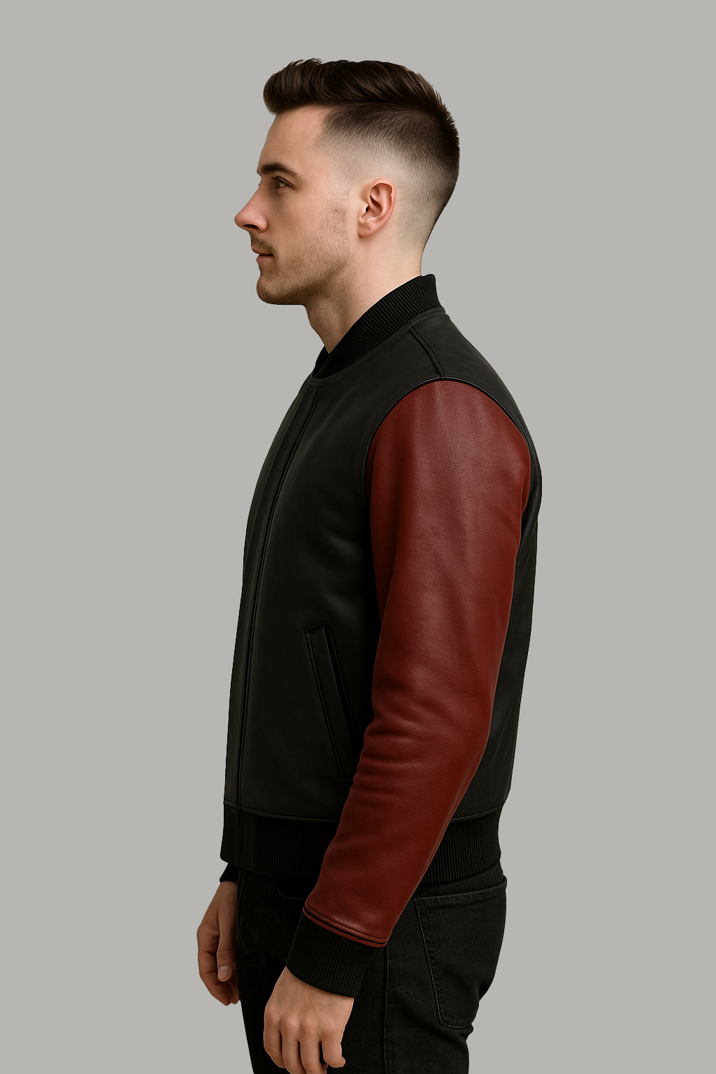 PR-238 Coalheart Classic Man's Moto Leather Jacket