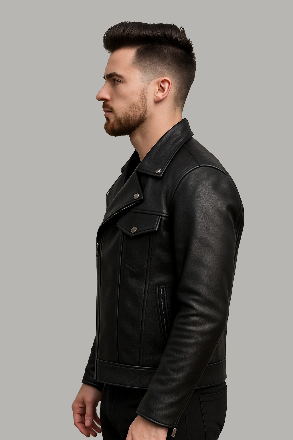 PR-216 Rider's Creed Man's Motorcycle Leather Jacket