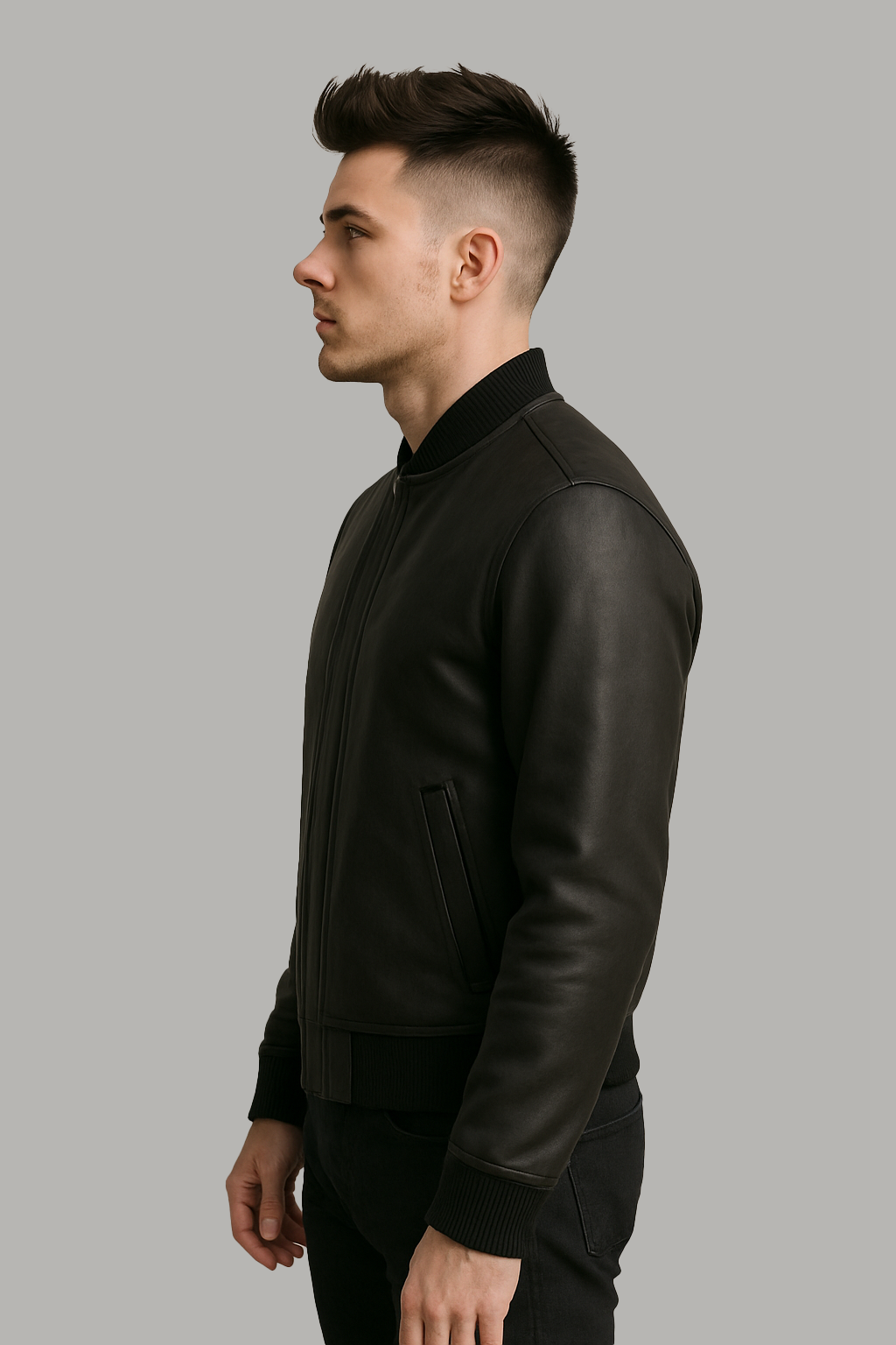 PR-238 Coalheart Classic Man's Moto Leather Jacket