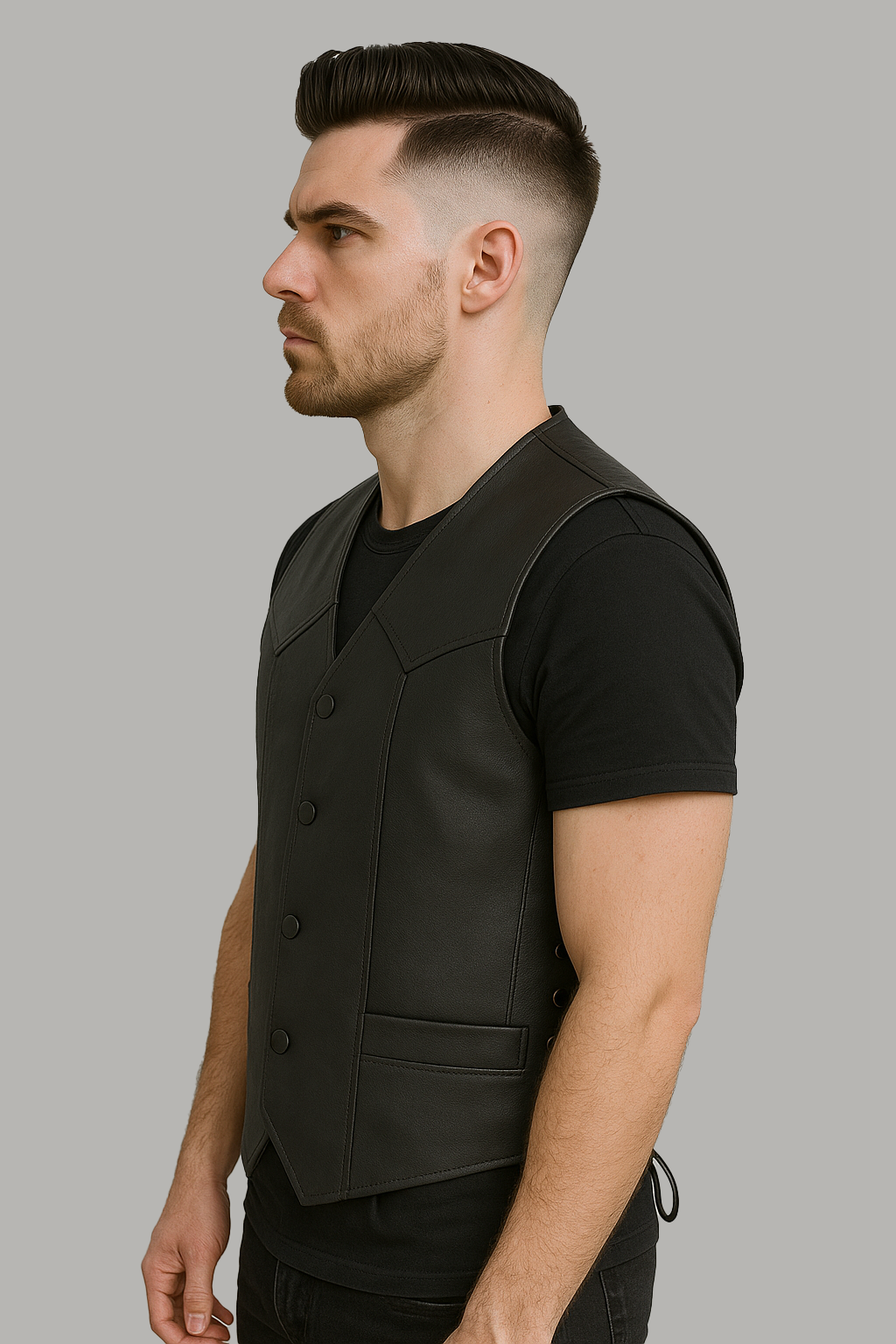 Deadman's Bluff - Men's Western Style Leather Vest