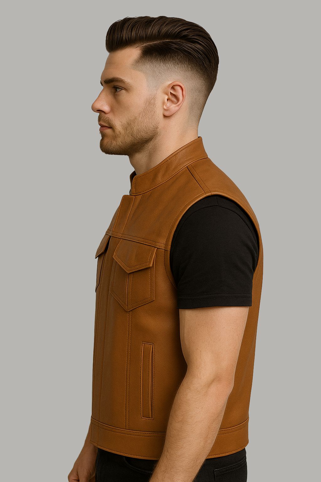 Duskrunner - Men's Motorcycle Leather Vest