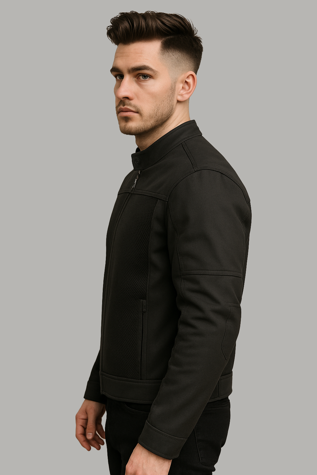 PR-229 Velocity Black Man's Motorcycle Textile Jacket
