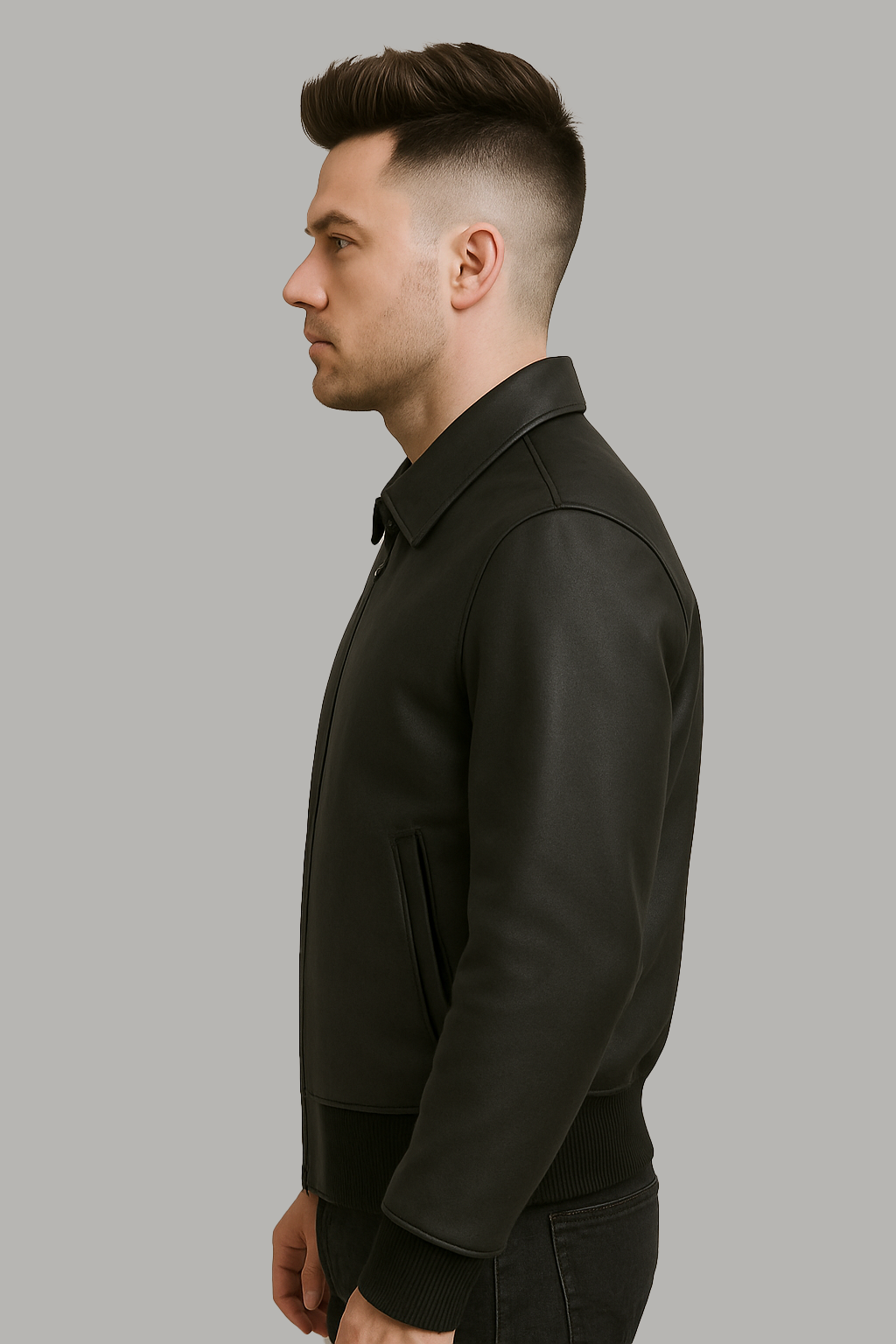 PR-218 The Heritage Bomber Man's Motorcycle Leather Jacket