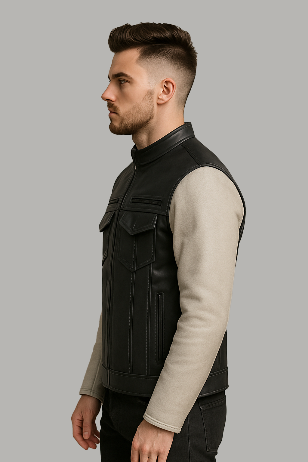PR-237 Inferno Edge Man's Moto Leather Jacket