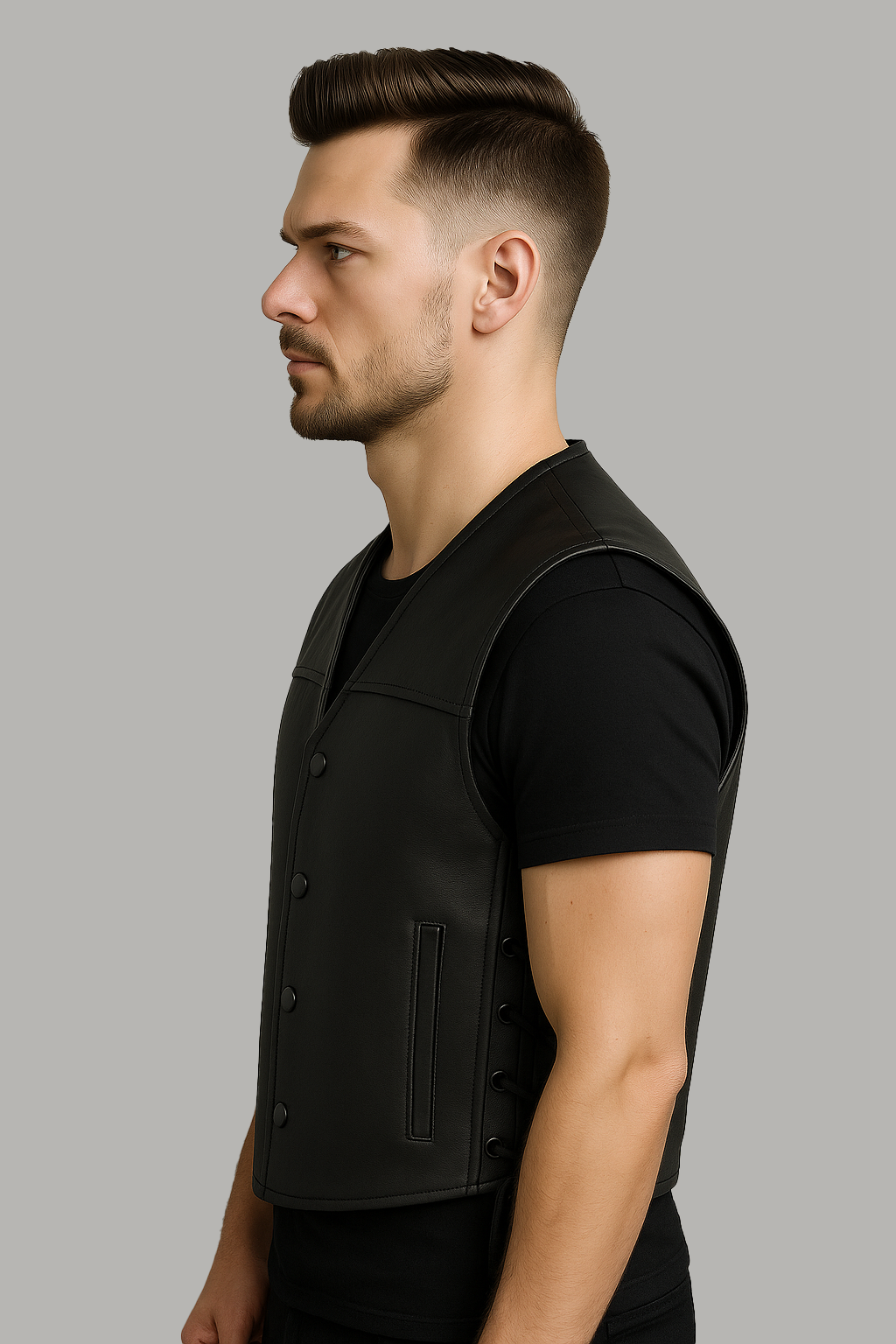 Raventhorn - Men's Motorcycle Western Style Leather Vest