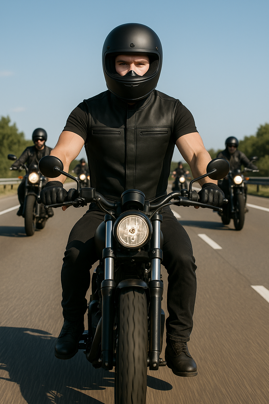 Voidrunner - Men's Motorcycle Perforated Leather Vest