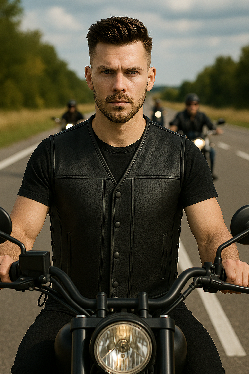 Raventhorn - Men's Motorcycle Western Style Leather Vest