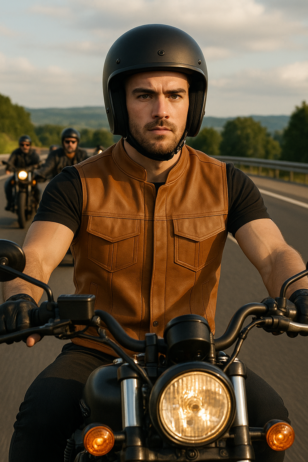 Duskrunner - Men's Motorcycle Leather Vest