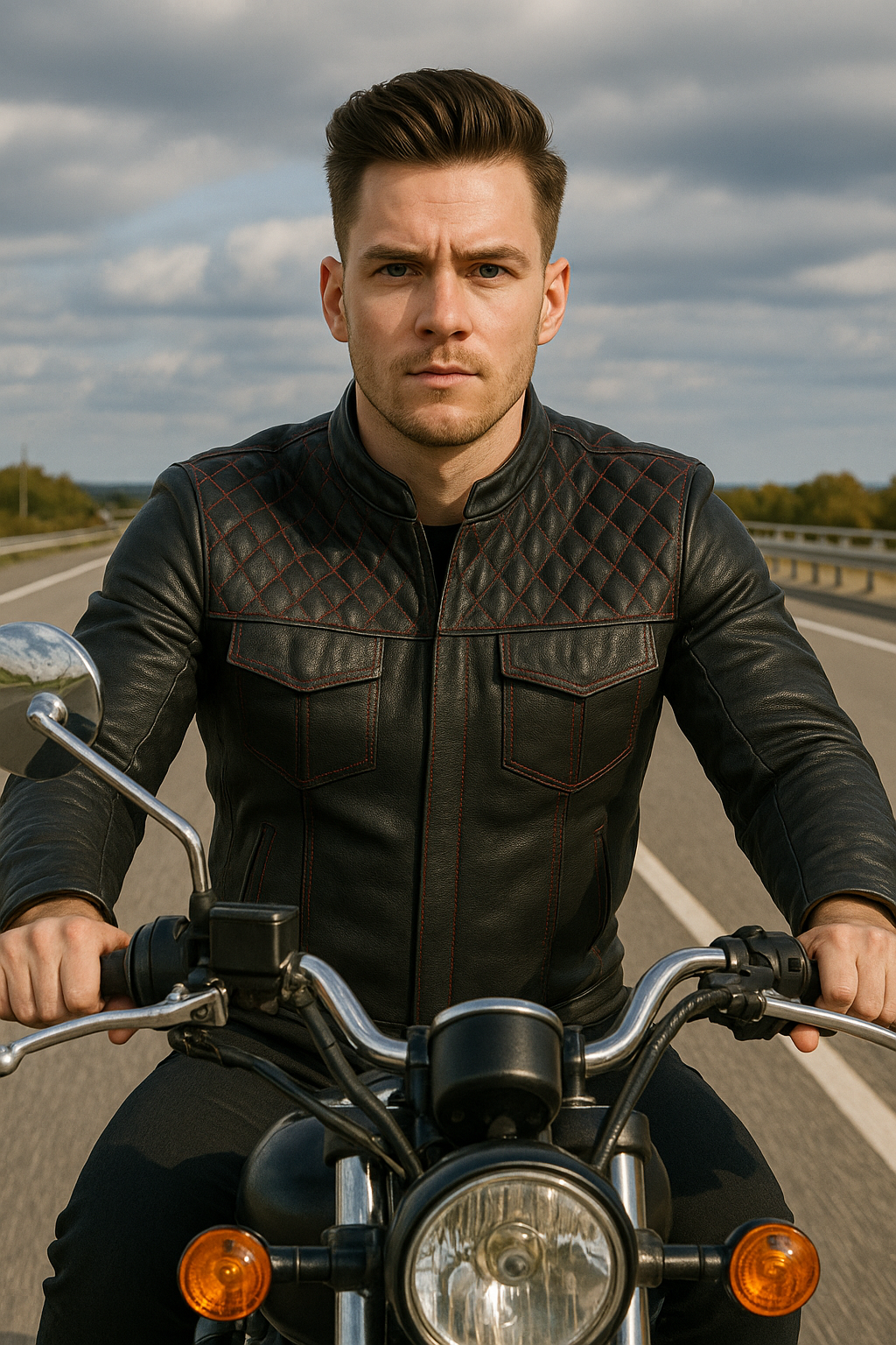 PR-206 Ember Guard Men's Motorcycle leather jacket