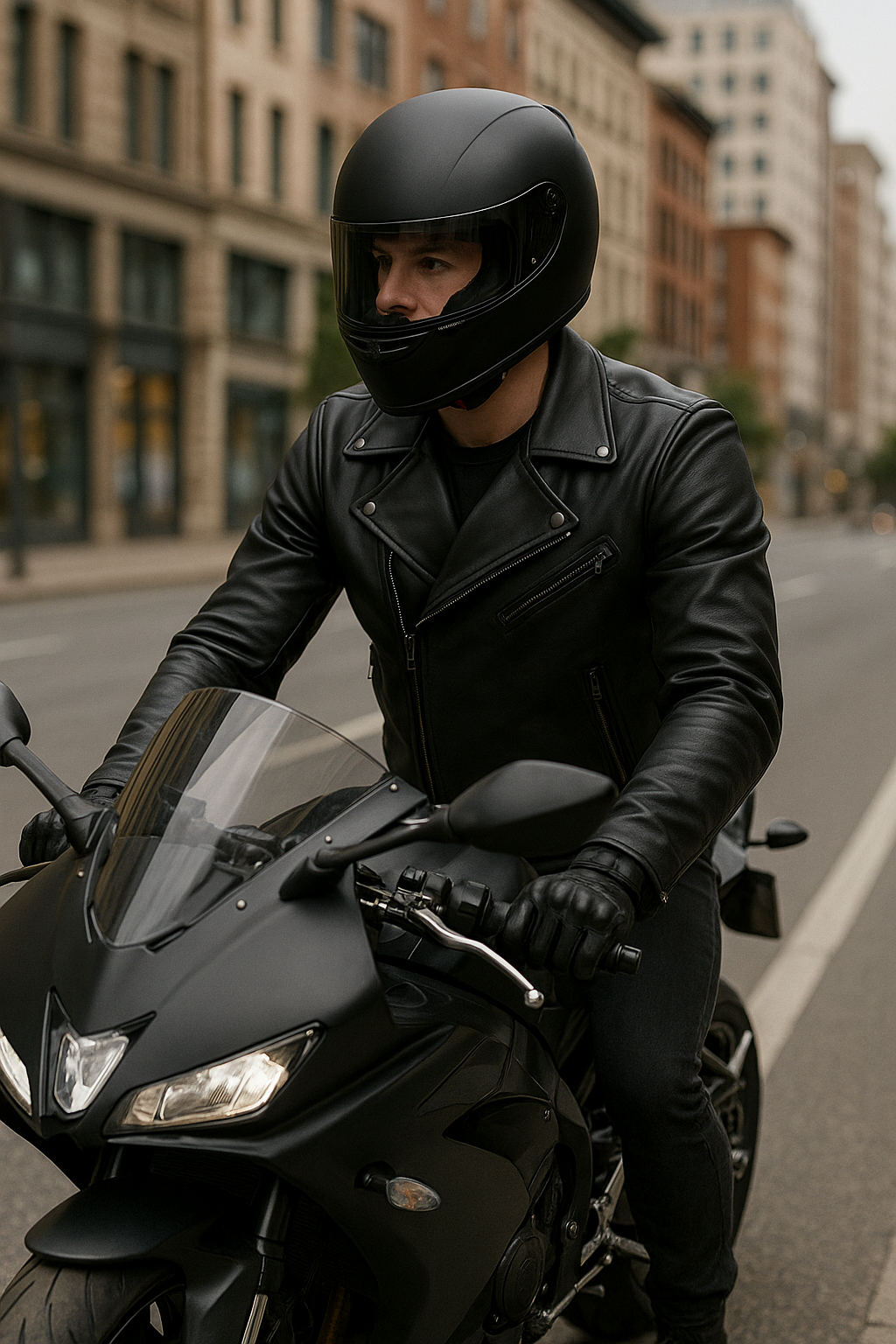 PR-221 Scarlet Steel Man's Motorcycle Leather Jacket