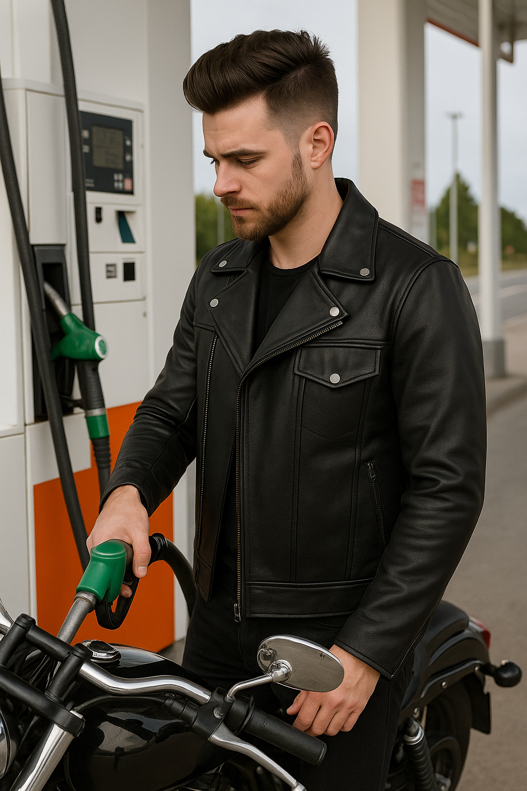 PR-216 Rider's Creed Man's Motorcycle Leather Jacket