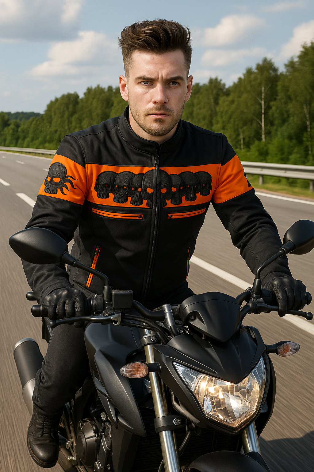 PR-214 Skullshade Man's Motorcycle Textile jacket