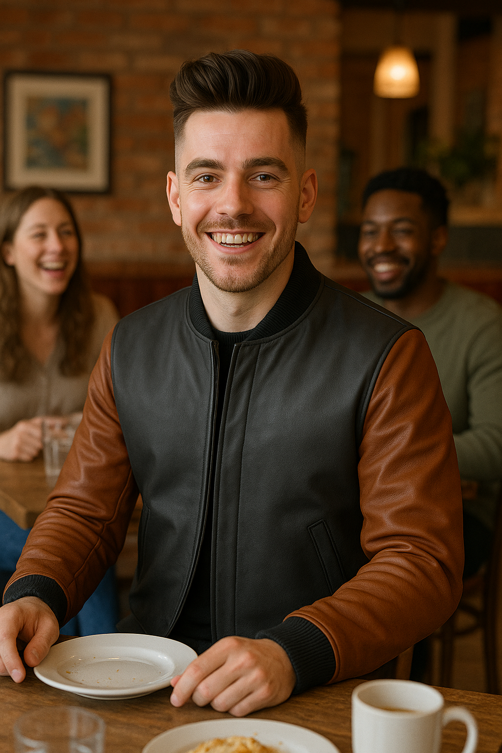 PR-238 Coalheart Classic Man's Moto Leather Jacket