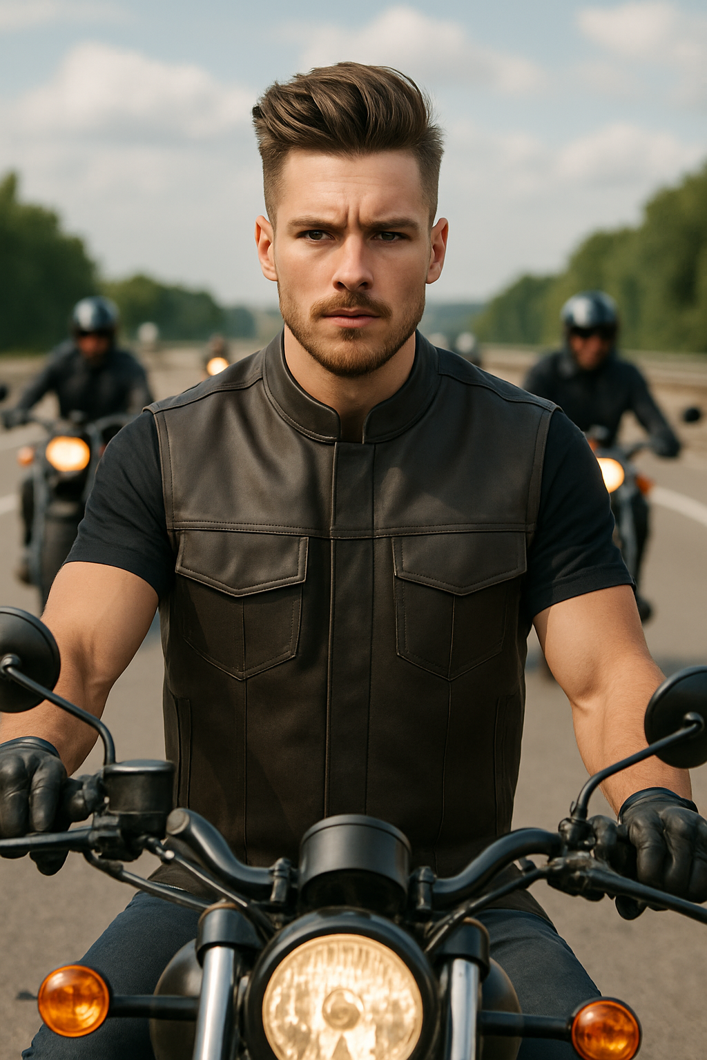Duskrunner - Men's Motorcycle Leather Vest