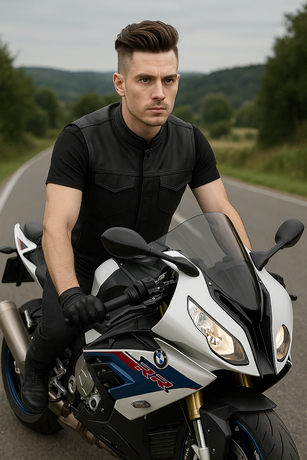 Nightfall - Men's Motorcycle Leather Vest
