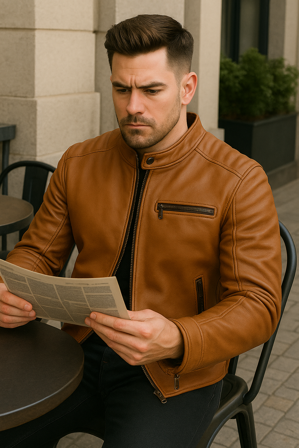 PR-207 Dustborn Man's Motorcycle Leather jaclet