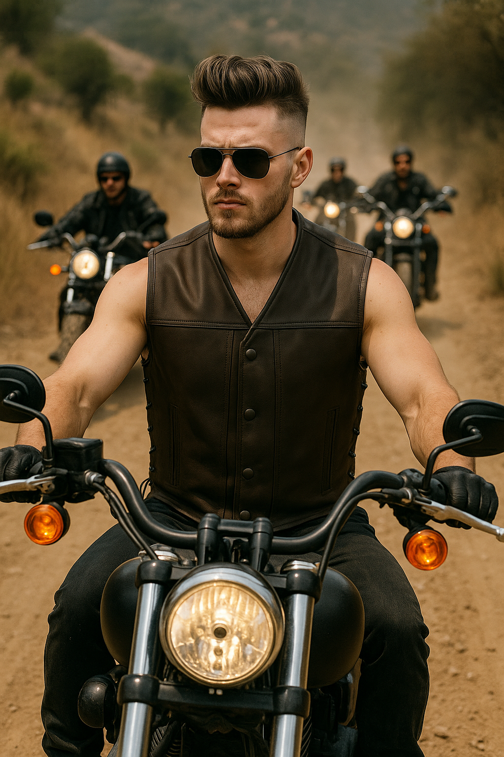 Raventhorn - Men's Motorcycle Western Style Leather Vest