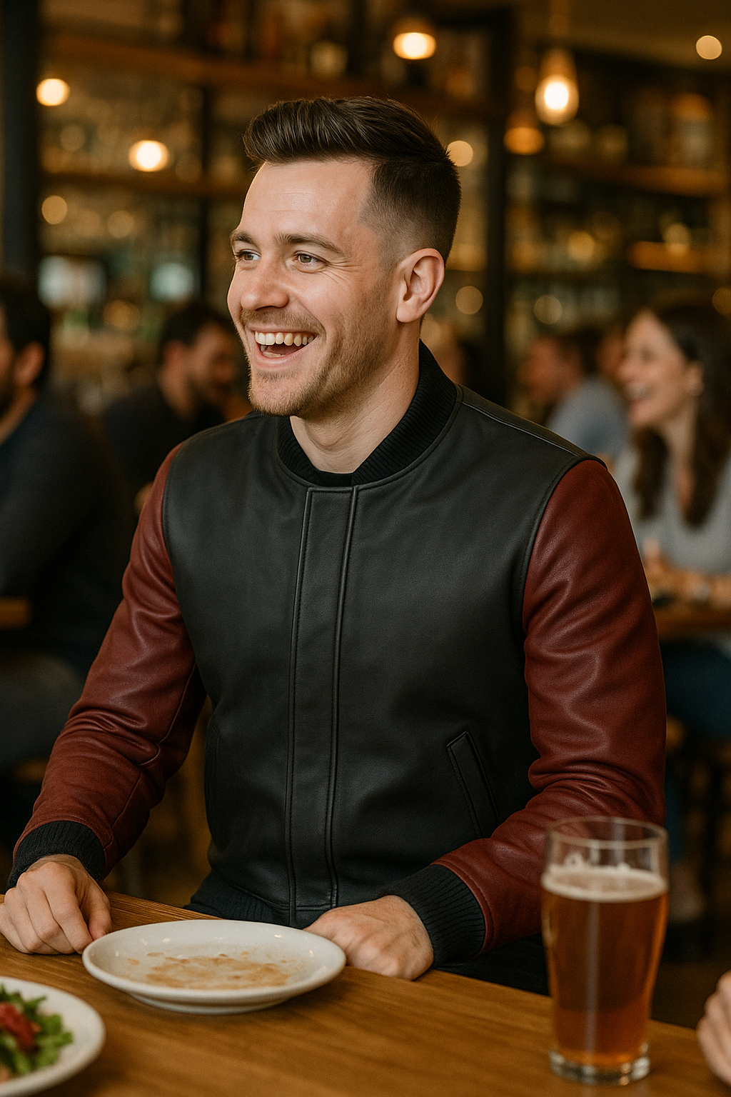 PR-238 Coalheart Classic Man's Moto Leather Jacket