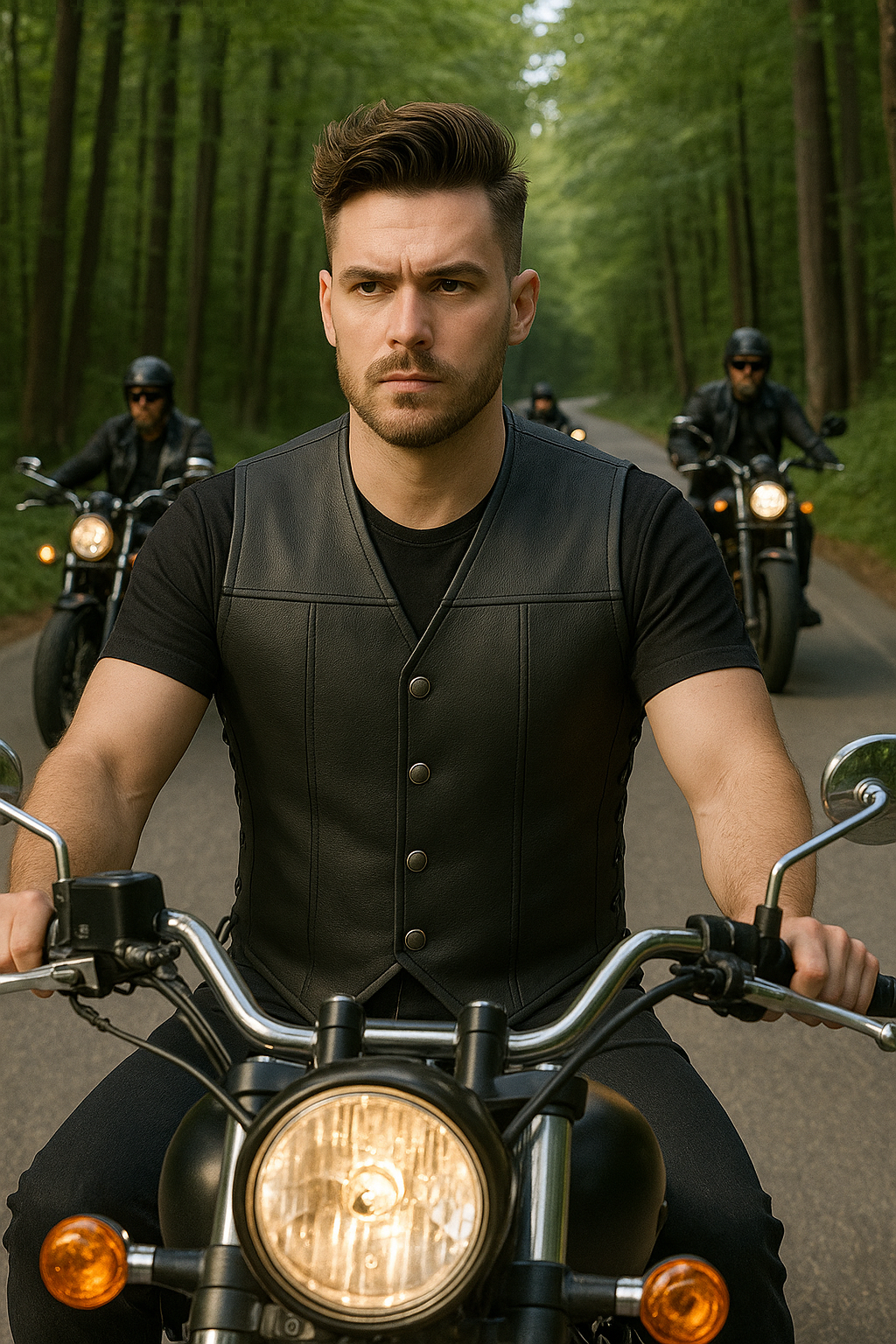 Venta Reign - Men's Motorcycle Western Style Leather Vest