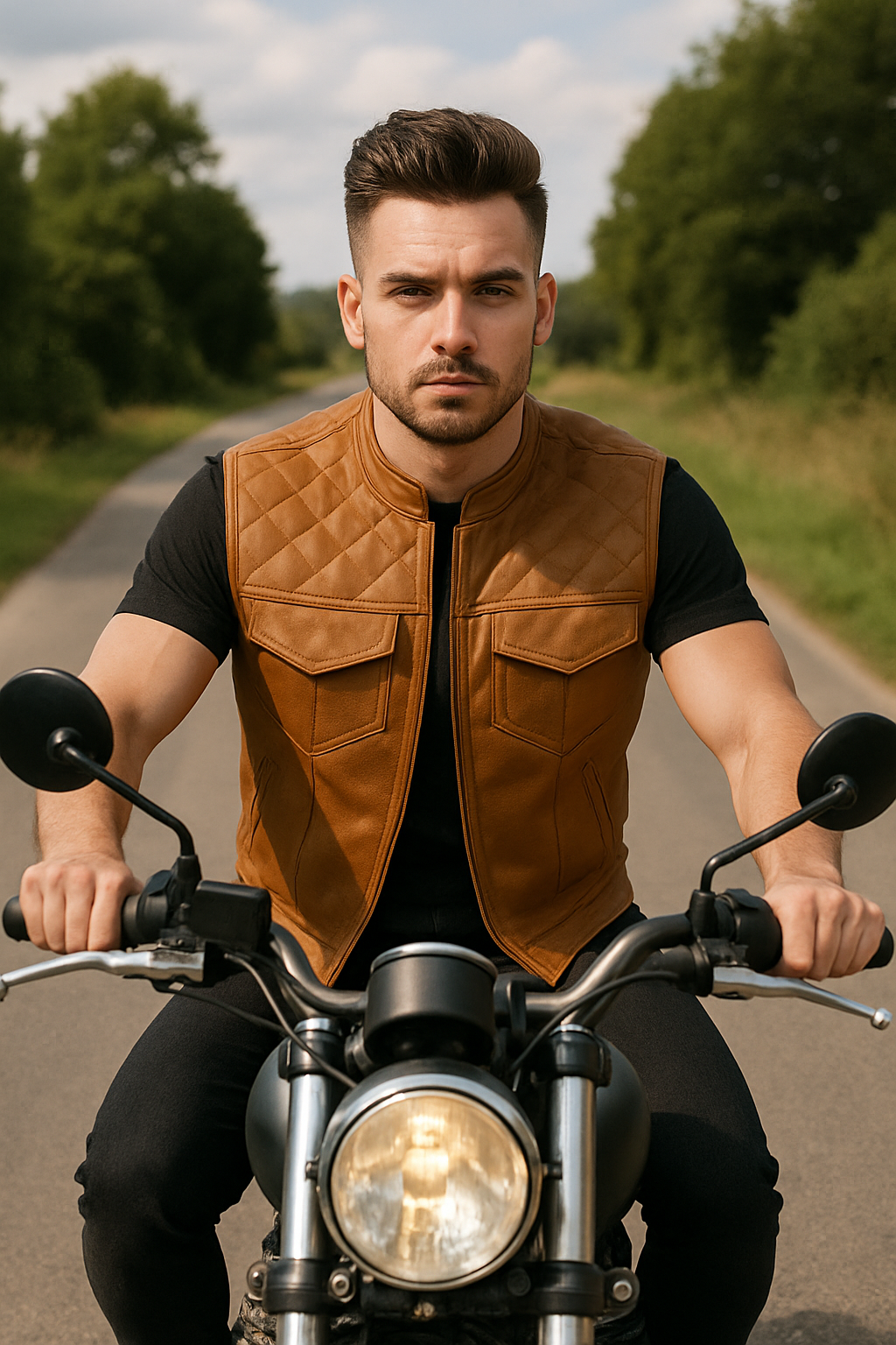 Rustwood Rider - Men's Club Style Leather Vest