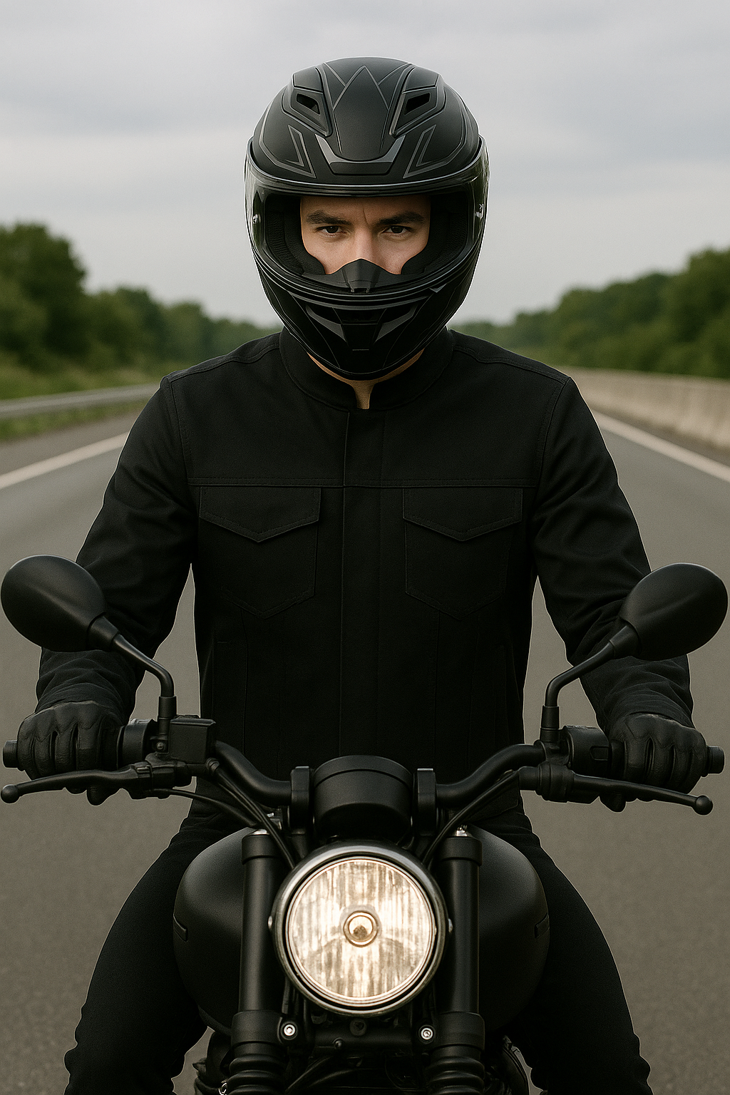 Pr-209 Shadowfield Man's Motorcycle Twill Jacket