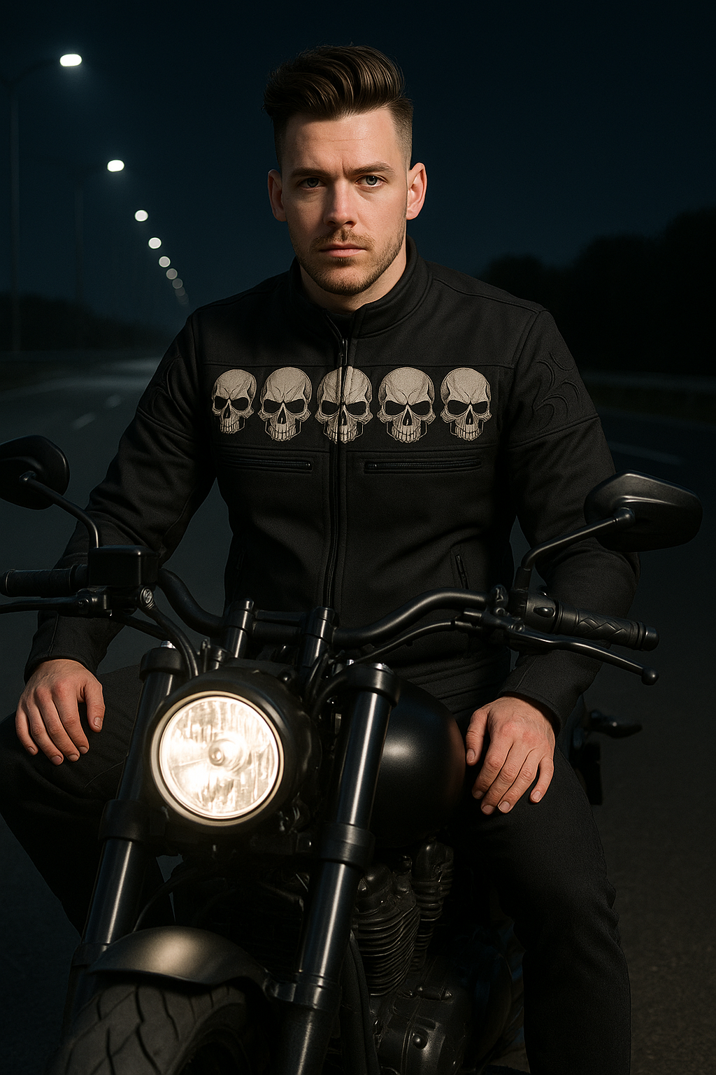PR-214 Skullshade Man's Motorcycle Textile jacket