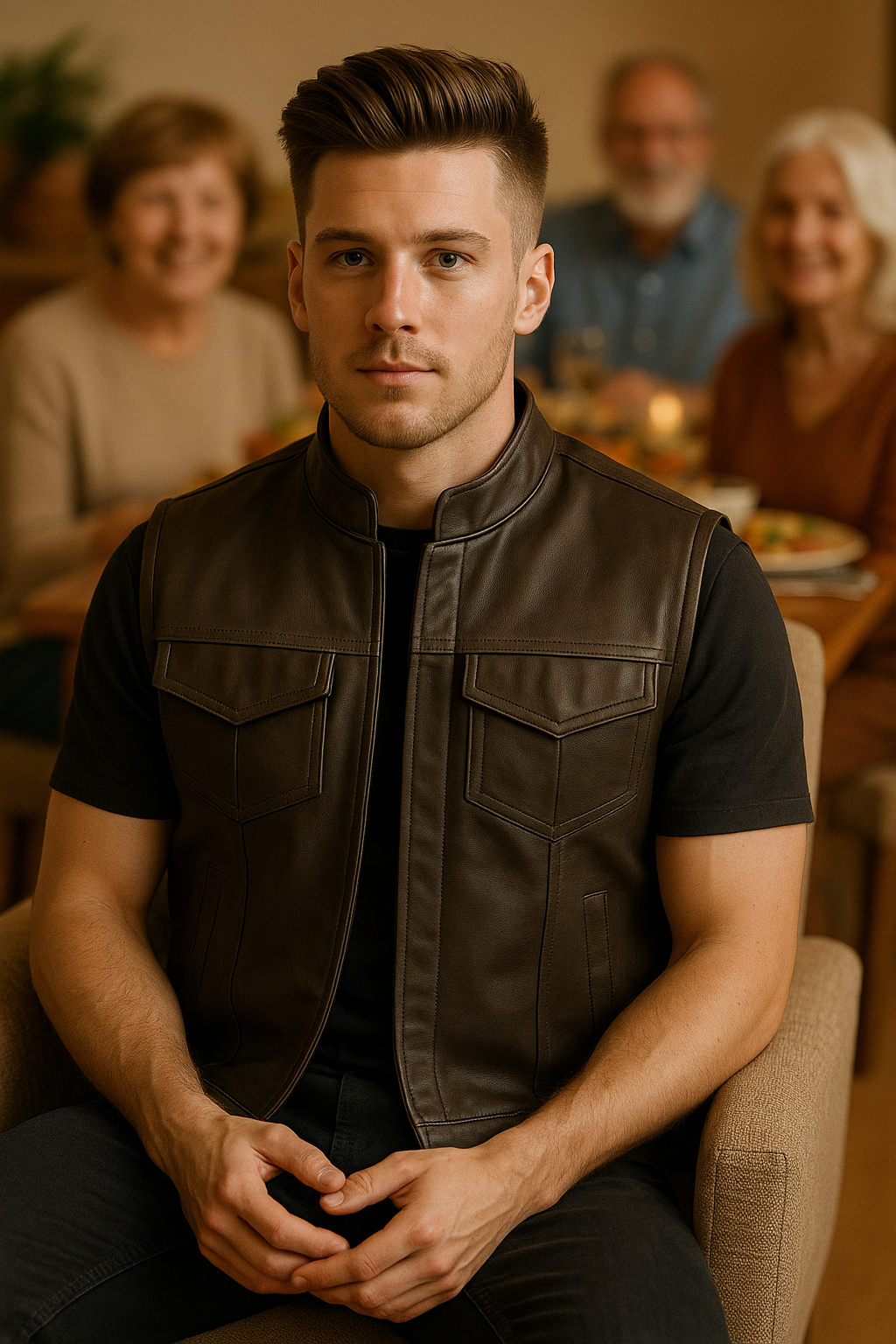 Duskrunner - Men's Motorcycle Leather Vest
