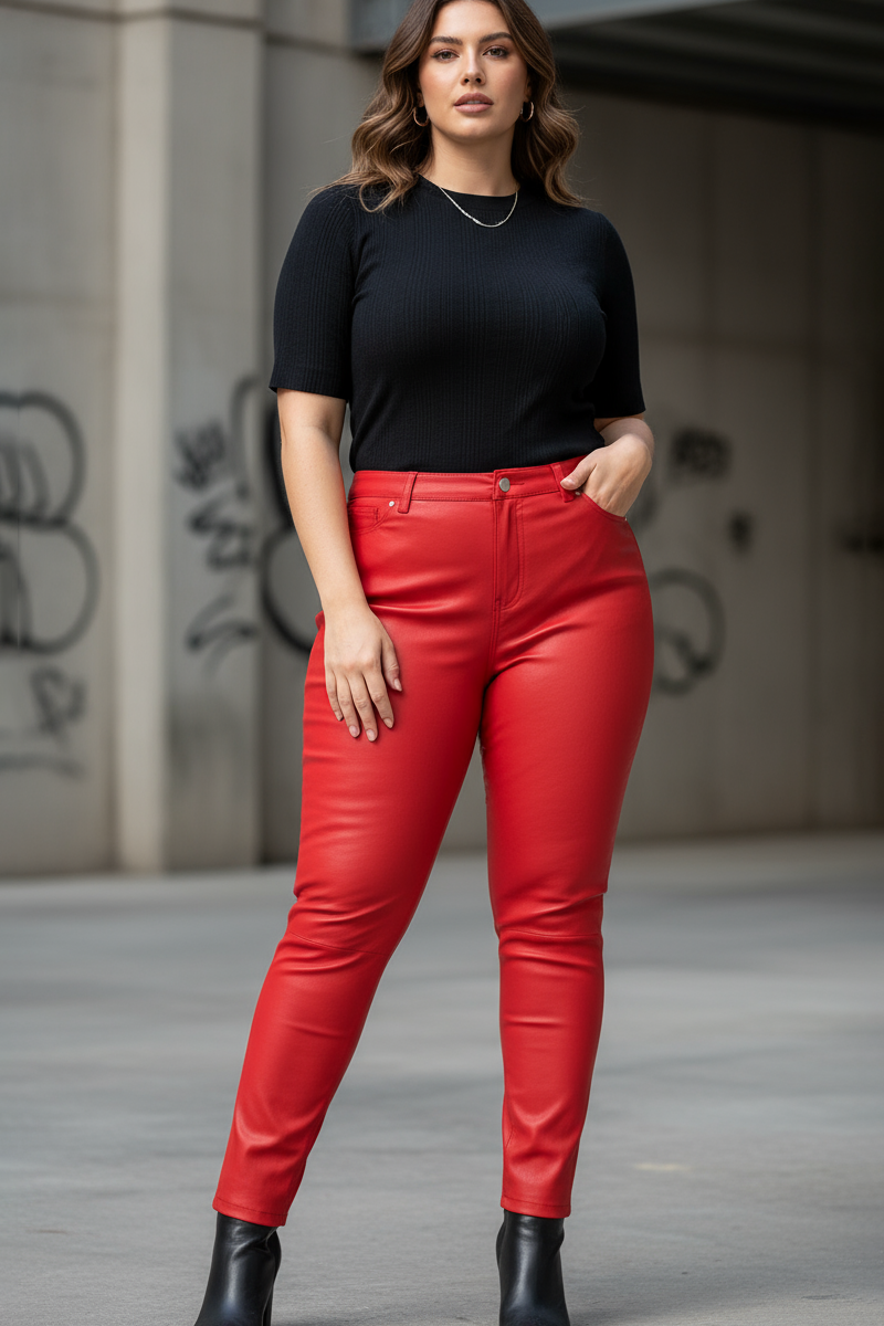 Onyx Fit Leather Pants