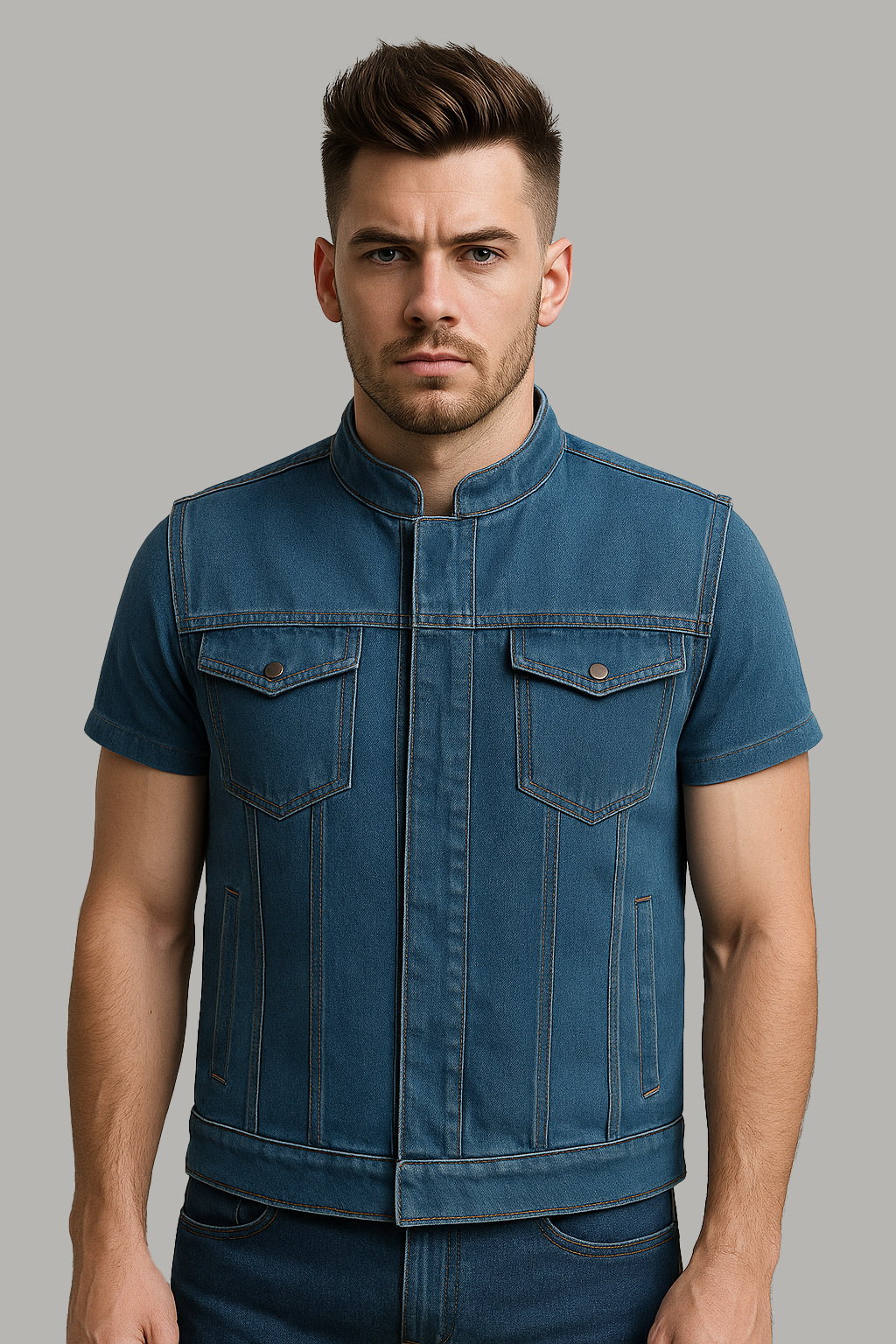 PR-304 Maverick - Men's Motorcycle Denim Vest