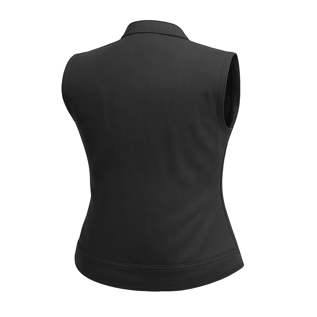 Black Vibe – Women's Motorcycle Twill Vest