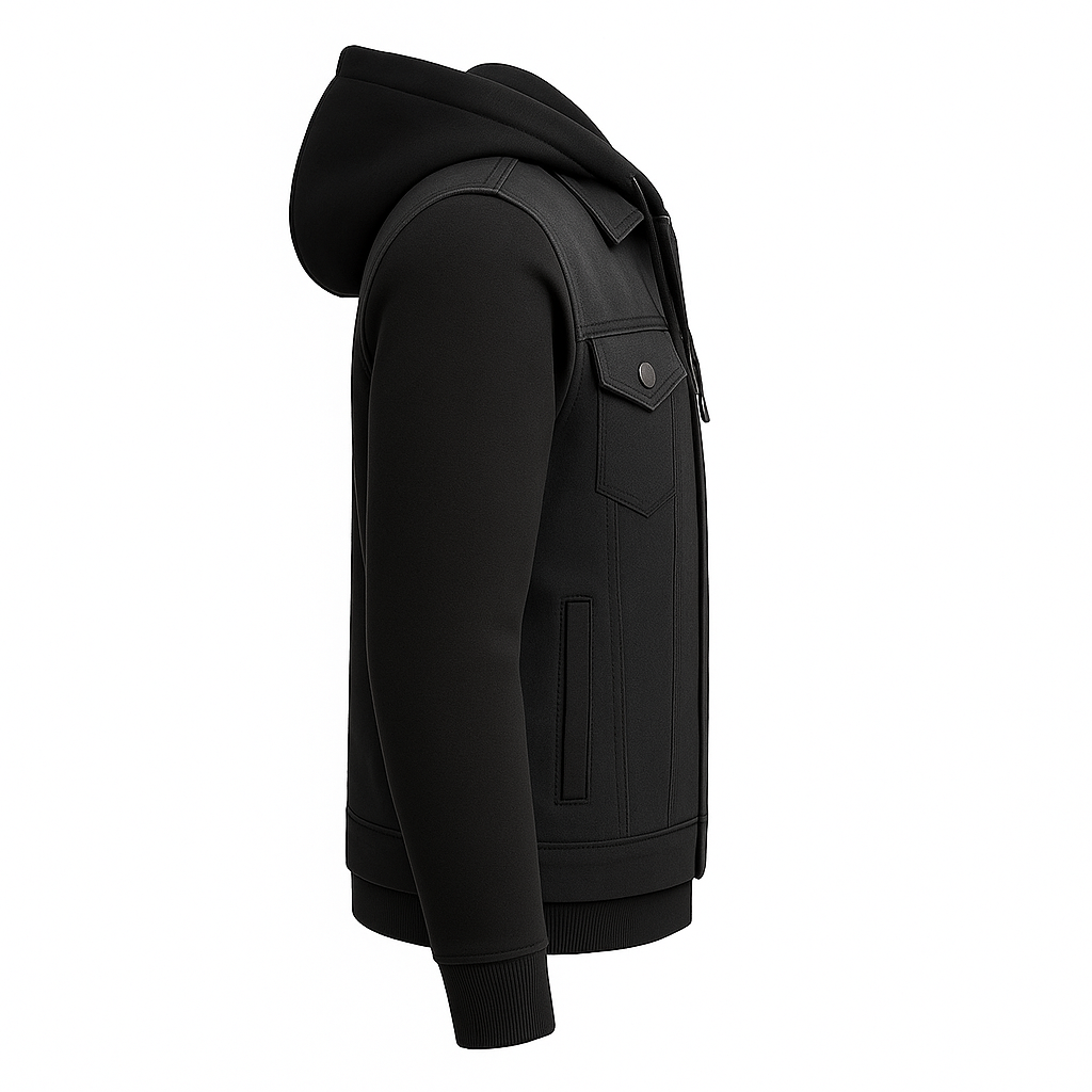 PR-312 Ashmark – Men's Motorcycle Denim Vest & Hoodie